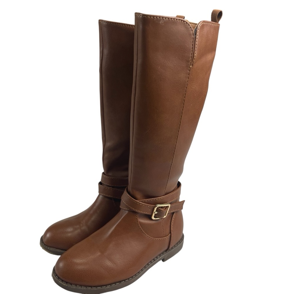 Joe Fresh Kids Brown Tall Riding Boots with Buckle Detail Size 7